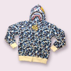 BAPE Shark Camo Zip Through Hoodie